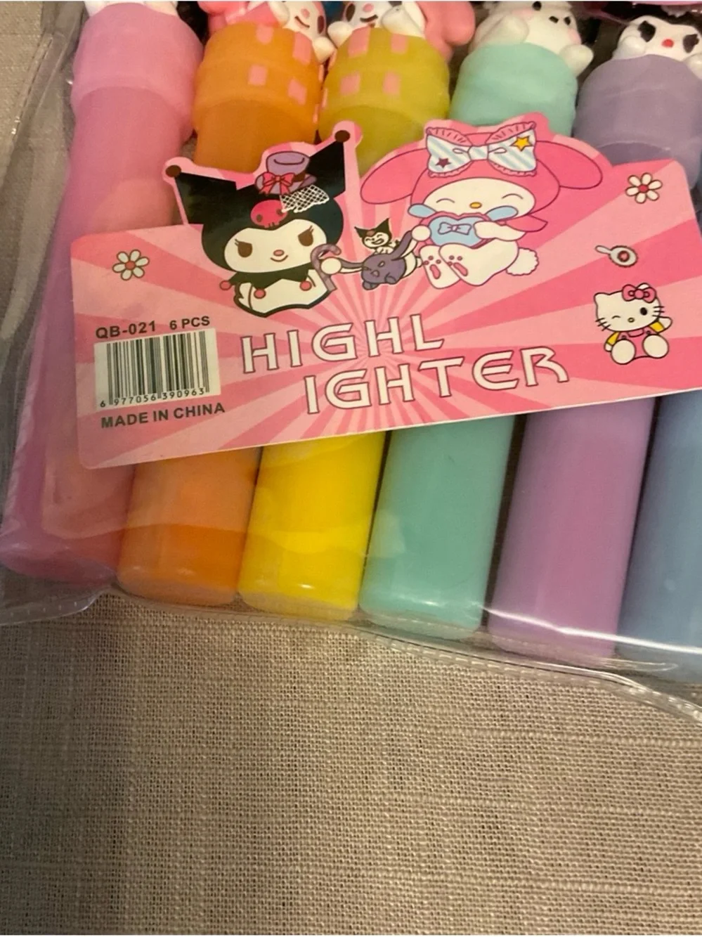 Sanrio Character Highlighter Set - Pastel Multi
